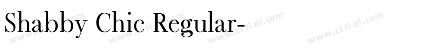 Shabby Chic Regular字体转换